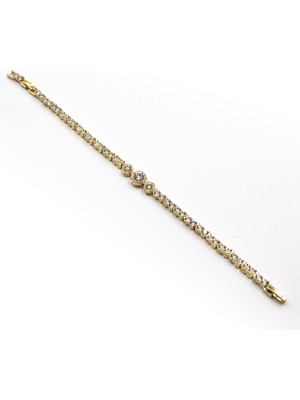 Sose Moda Zirkon Taşlı Su Yolu Model Xuping Kararmaz Bileklik – Gold | Parlak, Zarif ve Dayanıklı