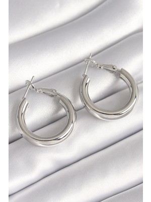 Ayder Timya Pirinç Gümüş Renk Halka Model Kadın Küpe - TJ-BKP8713 TG/Tmya1395 212072