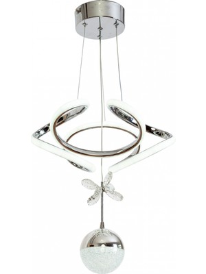 Avonni AV-7014-6116-3K-1TK Krom Kaplama Modern Avize LED Alüminyum Silikon 35X35 cm