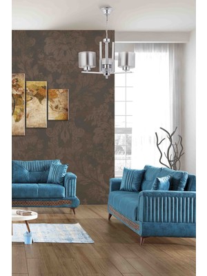 Avonni AV-7013-395-3K Krom Kaplama Modern Avize E27 Metal Cam 50 cm