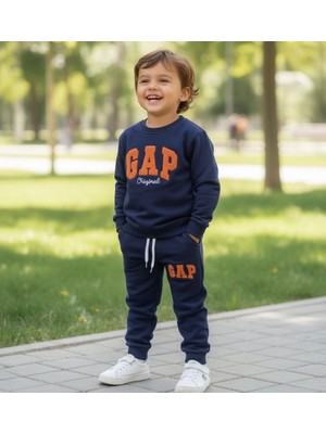 Çocuk İşleri Lacivert Erkek Çocuk Alt Üst Takım 3 Iplik Şardonlu