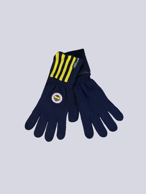 Fenerbahçe Unisex Eldiven Sarı Lacivert Çubuklu Tasarım ile Konforlu Kullanım Sağlar