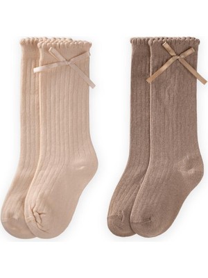 Cigit İkili Fiyonklu Soket Çorap 3-10 Yaş Kum - Vizon