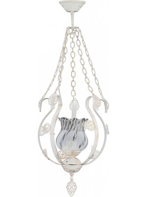 Avonni AV-7013-510-TB Beyaz Boya Modern Avize E27 Metal Cam 26 cm