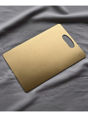 Arsel 1,2 mm Titanyum Gold Paslanmaz Çelik / Metal Kesme Tahtası 304 Kalite 18/10 Cr-Ni