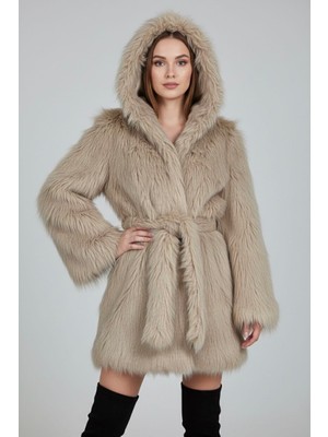 Rabiossa Kapşonlu Ithal Kürk