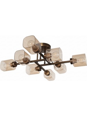 Avonni AR-1836-8E Krom Kaplama Modern Avize E27 Metal Cam 78 cm