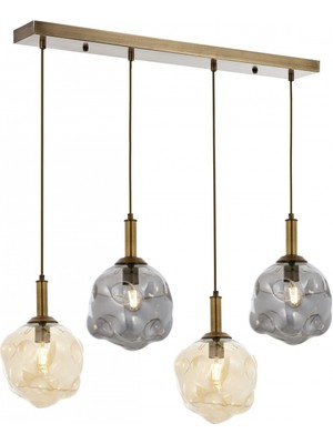 Avonni AV-1775-4EY Eskitme Kaplama Modern Avize E27 Metal Cam 77X14 cm