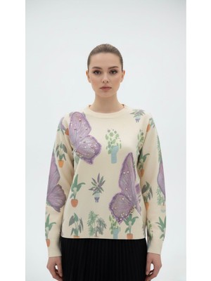 Rabiossa Kadın Desenli Bluz Ithal