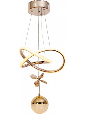 Avonni AV-7014-6130-2BKR-1TK Bakır Kaplama Modern Avize LED Alüminyum Silikon 27X27 cm