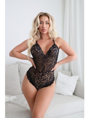 Kadın Siyah Fantazi Body