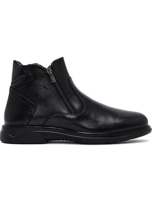 Derimod Erkek Siyah Fermuarlı Deri Casual Bot 25WFD678018