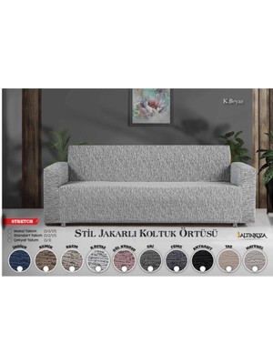 Bella Home Altınkoza Maksi Stil Strech Koltuk Örtüsü (3+3+1+1) - Likralı - Lastikli - Oturma Grubu
