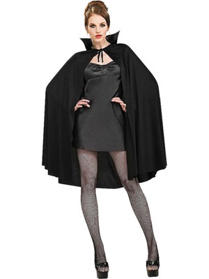 Popüler Sepet Siyah Renk Yakalı Halloween Pelerini 90 cm