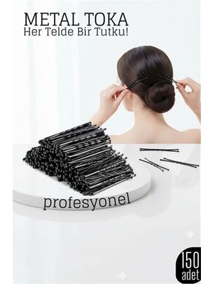 Modacar 150 Li Siyah Metal Tel Toka Seti - Profesyonel Saç Şekillendirme Için