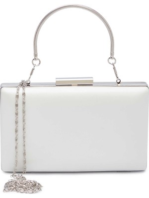 Tergan Beyaz Tekstil Kadın Abiye Çanta - S26Y1AB79546-Q3Y