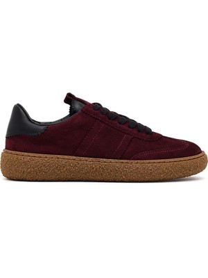 Derimod Kadın Bordo Süet Deri Sneaker 25WFD142314