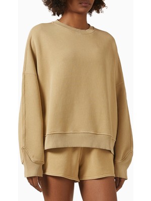 Represent Initial V Notch Sweater, Pamuklu Fleece, Minimalist ve Lüks Günlük Sweater