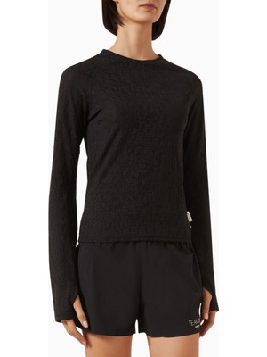 Represent 247 Burnout T-Shirt, Siyah Lüks Teknik Tişört