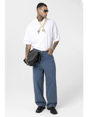Vamos Super Baggy Fıt Jean Destroyed Denim