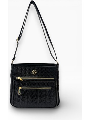 Sanmorris Kadın,ayarlanabilir Çapraz Askılı, Dört Cepli Omuz Çantası