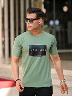 Comstar Erkek Slim Fit T-Shirt Casablanca