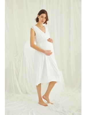 Monamise Kadın, Dantelli, Önü Düğmeli, Hamile / Lohusa Geceli