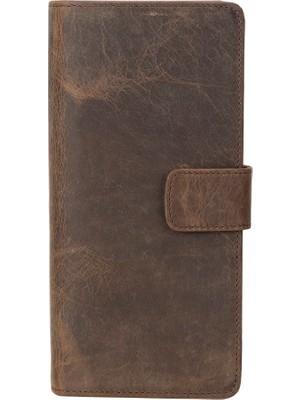 Gp Iguana Coppet 6.7 Inch Uyumlu Deri Kartlıklı Kılıf G2 Kahve