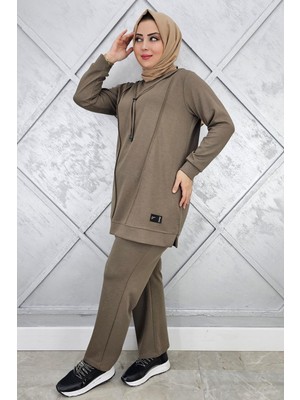 Pys Giyim Kadın Nervür Dikim Arma Detaylı Tesettür Takım