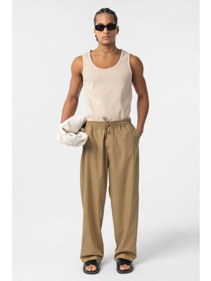 Vamos Bel Lastikli Baggy Pantolon Haki