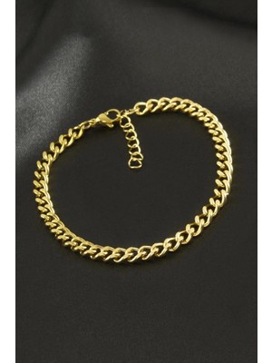 Marsilyan Düz Zincir Lüks Çelik Bileklik