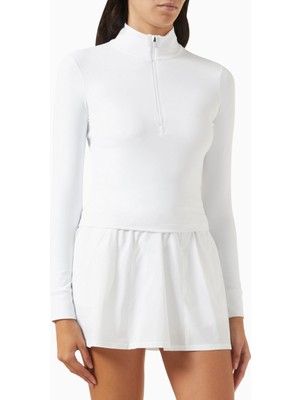 Vuori Studio Half-Zip Crop Top, Stretch Knit Spor ve Şık Üst