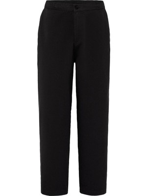 Vamos Yıkamalı Gabardin Baggy Pantolon Siyah