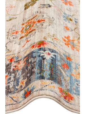 Akbel Halı Pietra PTA 19 Bej Multy - Klasik Tasarımlı, Sıcak Renk Tonlarında Yumuşak Dokulu Makine Halısı