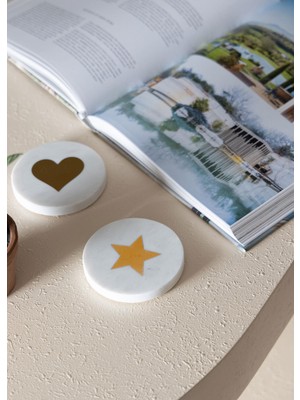 The Mia Mermer Bardak Altlığı Yıldız