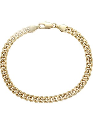 SERENES Kalın Gurmet Tarzı 14 Ayar Altın Kaplama Şık Kadın Bileklik