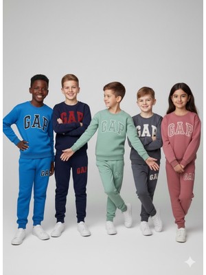 BeU Kids Erkek Çocuk 3 Iplik Şardonlu %100 Pamuk Eşofman Takım