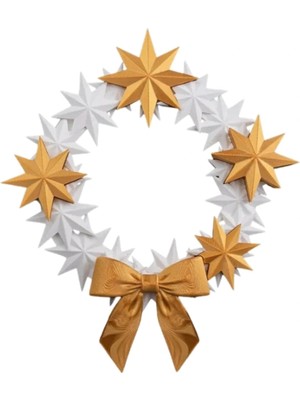 Mutlu Müşteri Eco Lounge Altın Yıldız Kapı Süsü 21 cm – Yılbaşı Yeni Yıl Dekorasyon