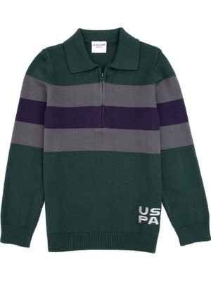U.s. Polo Assn. Erkek Çocuk Yeşil Kazak /triko 50315615-VR054