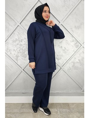 Pys Giyim Kadın Nervür Dikim Arma Detaylı Tesettür Takım