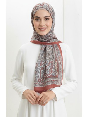 Etnik Desen Janjan Şal 70304-16 Kiremit