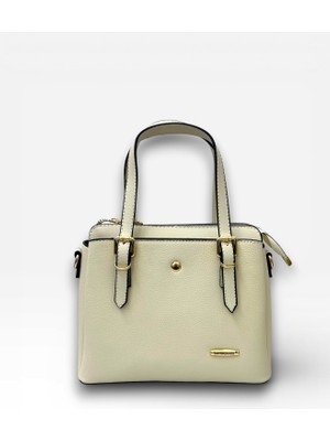 Sanmorris Kadın Uzun Askılı 4 Bölmeli Gold Aksesuarlı Omuz ve El Çantası