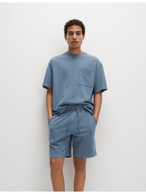 Marks & Spencer Pamuklu Çizgili Ev Şortu