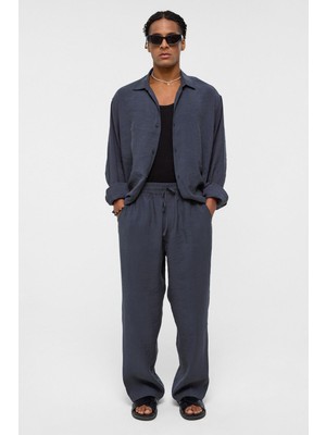 Vamos Baggy Fit Modal Kumaş Pantolon Antrasit