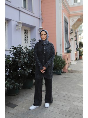 Nisum Moda Kare Desenli Pamuk Triko Takım