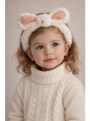 Katia & Bony Kız Çocuk Fiyonklu Saç Bandı Beyaz