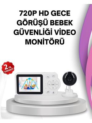 Novytech Gece Görüşlü Bebek Kamerası Ninni ve Alarm Özellikli