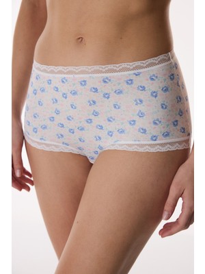 Penti Kırık Beyaz Easy Trim Floral Yüksek Bel Slip Külot