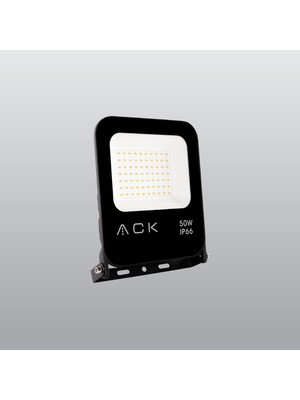 Ack 50W LED Projektör Bahçe Açık Alan Tabela Aydınlatması 3000K Günışığı