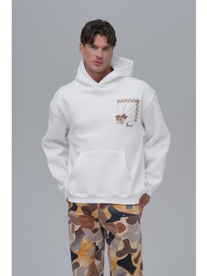 Javem Heritage Threads Oversize Sweatshirt Unisex Beyaz